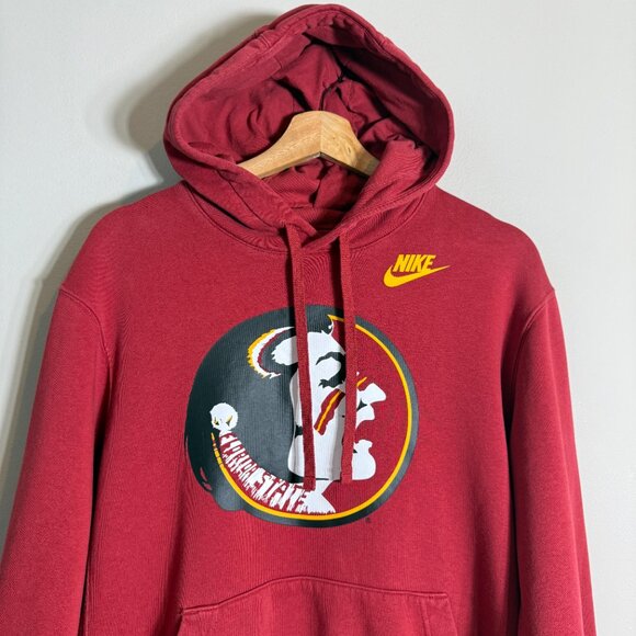 Nike Florida State University FSU Seminoles Hooded Sweatshirt Men's Small Red - Picture 5 of 14